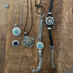 Ginger snaps necklaces (2) and bracelets (2) with interchangeable centers